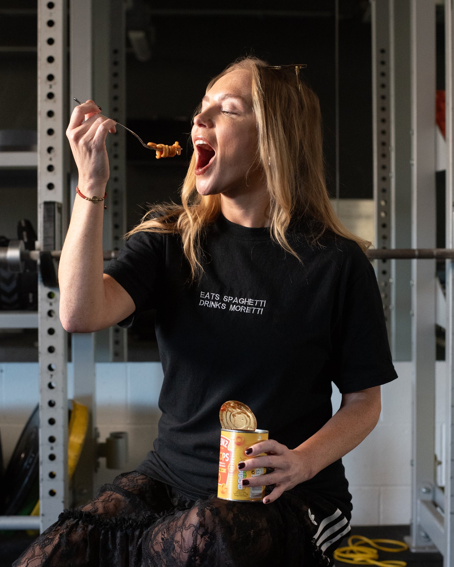 Eats Spaghetti Drinks Moretti